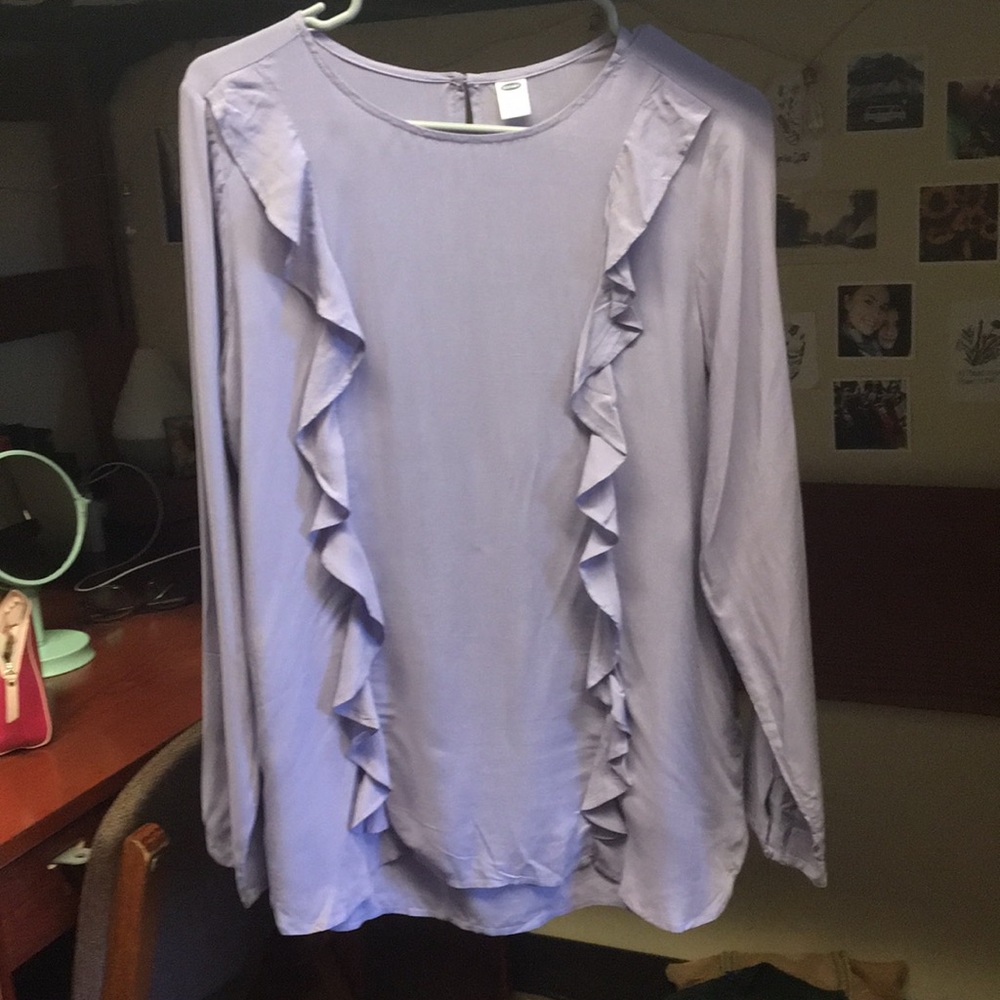 Old Navy Lilac ruffle blouse NWT